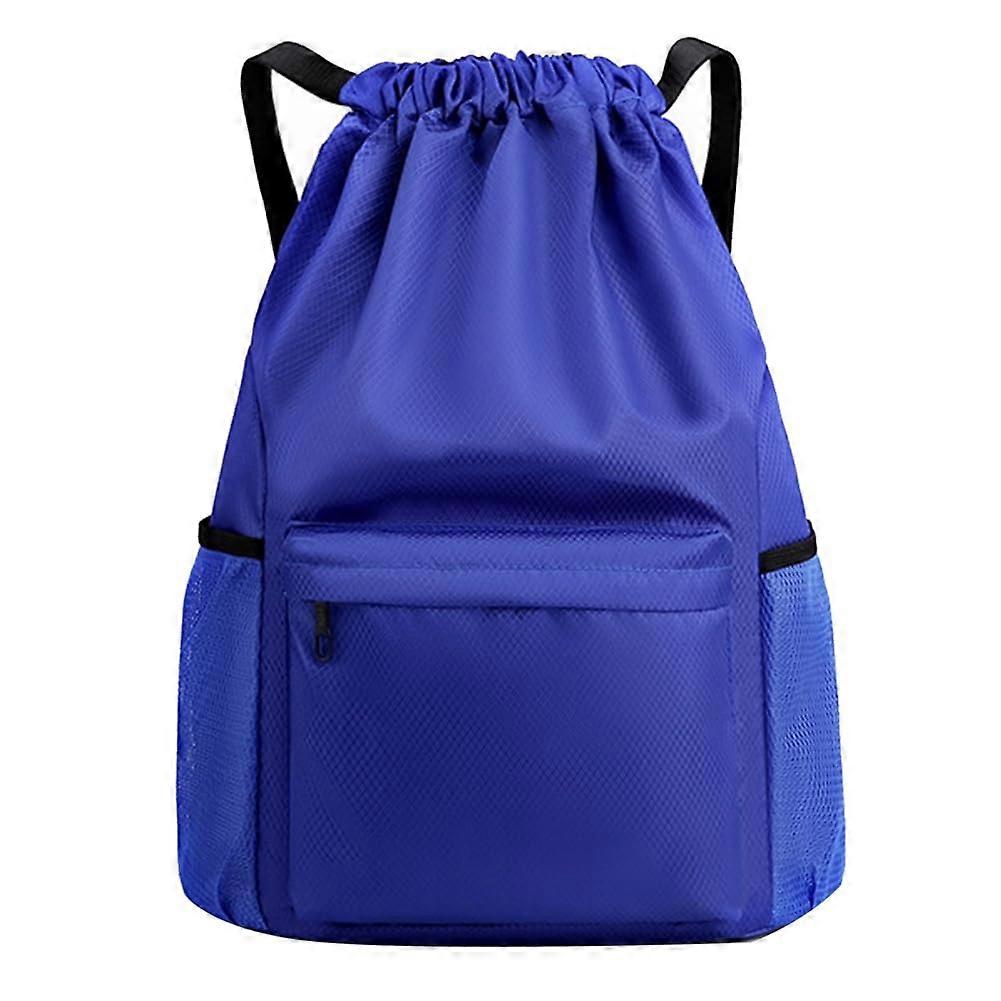 1 Piece Waterproof Backpack with Drawstring, Travel Bag, Fitness Sports Bag for Women and Men, Blue