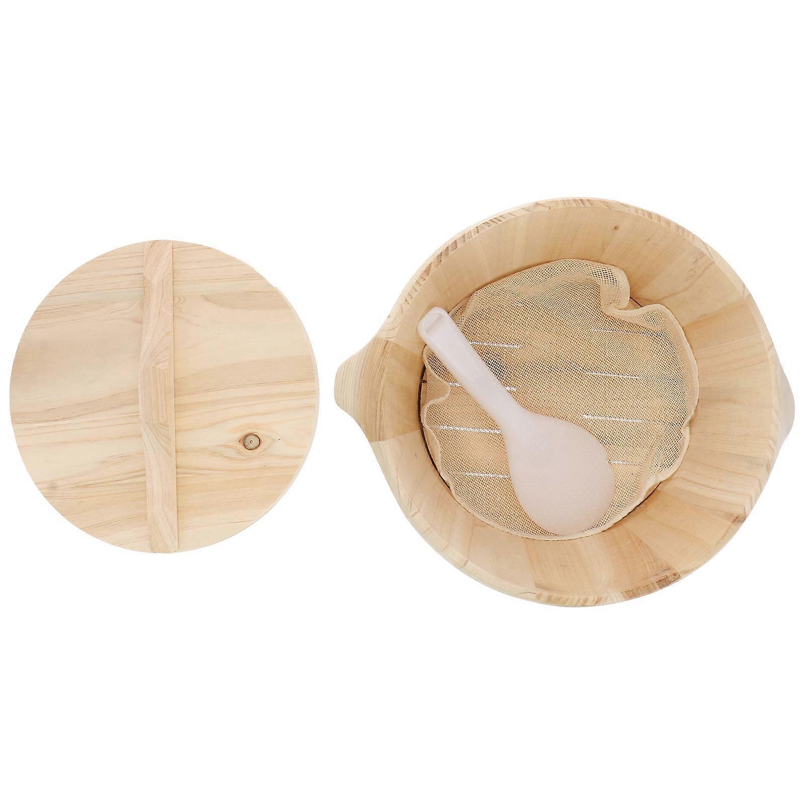 Wooden Rice Steaming Bucket for Kitchen Use Movable Bottom Easy Cleaning Synthetic Material 1pc
