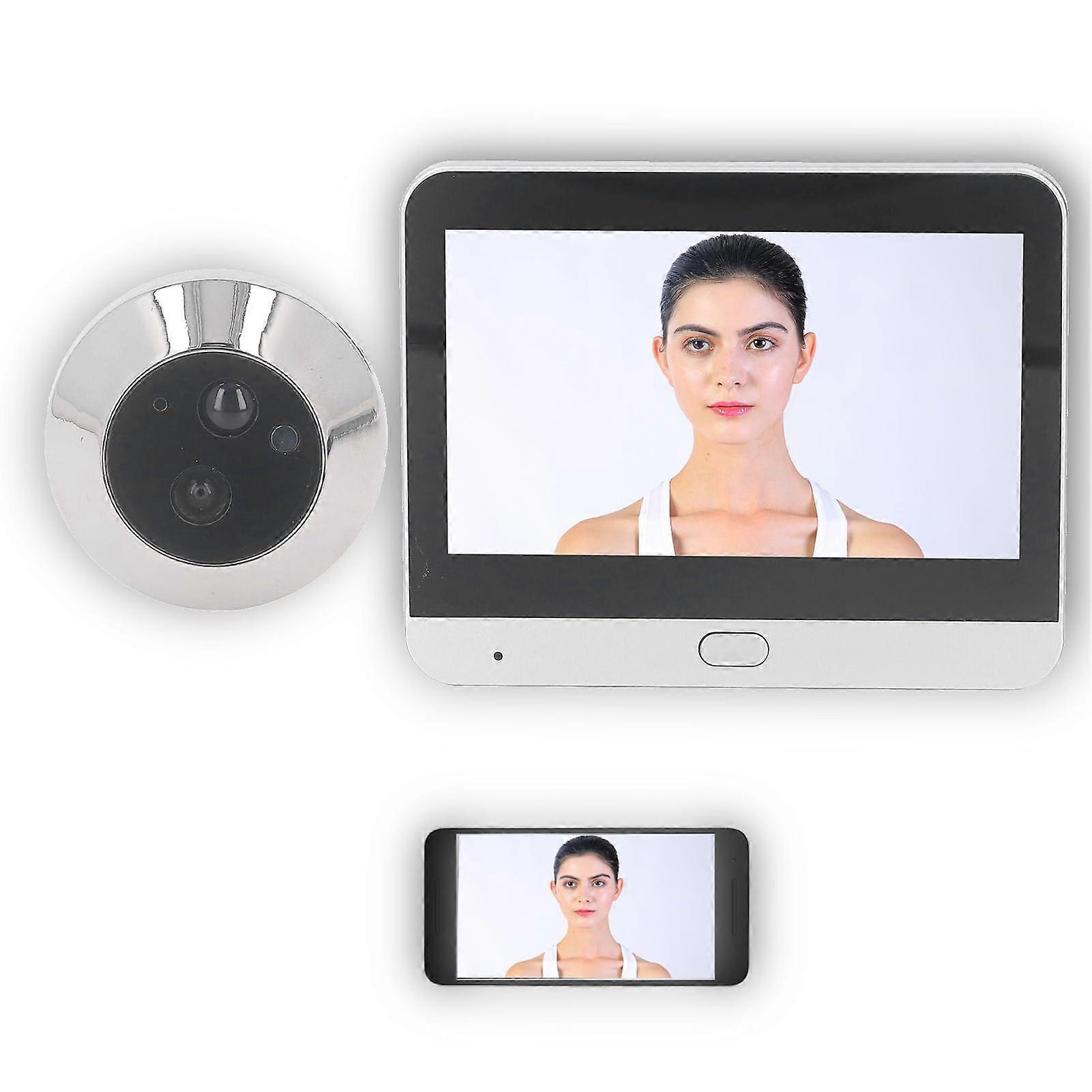 Wireless Peephole Camera, 1080P 120Degree Viewing, Night Vision, 4.3Inch Color Monitor