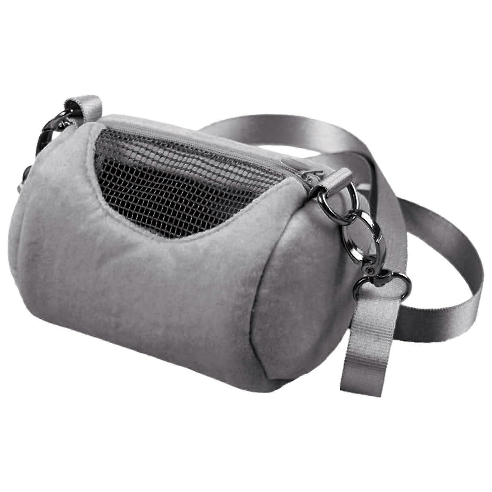 Hamster Transport Exchange | Warm Grey Pelpa Backpack for Hamsters, Chinchillas, Rabbits, and Hedgehogs with Mesh Window