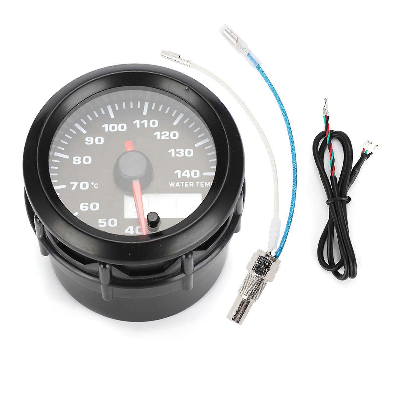 52mm Car Water Temperature Gauge Analog Meter with Sensor LED Universal 2in
