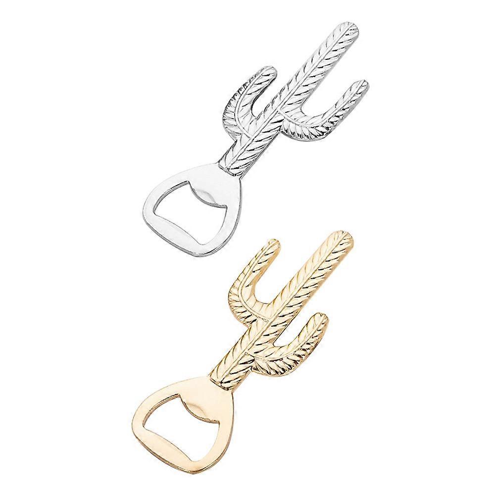 Cactus Shape Opener Zinc Alloy Material Sturdy Structure Suitable For Club Restaurant Hotel Party 2Pcs