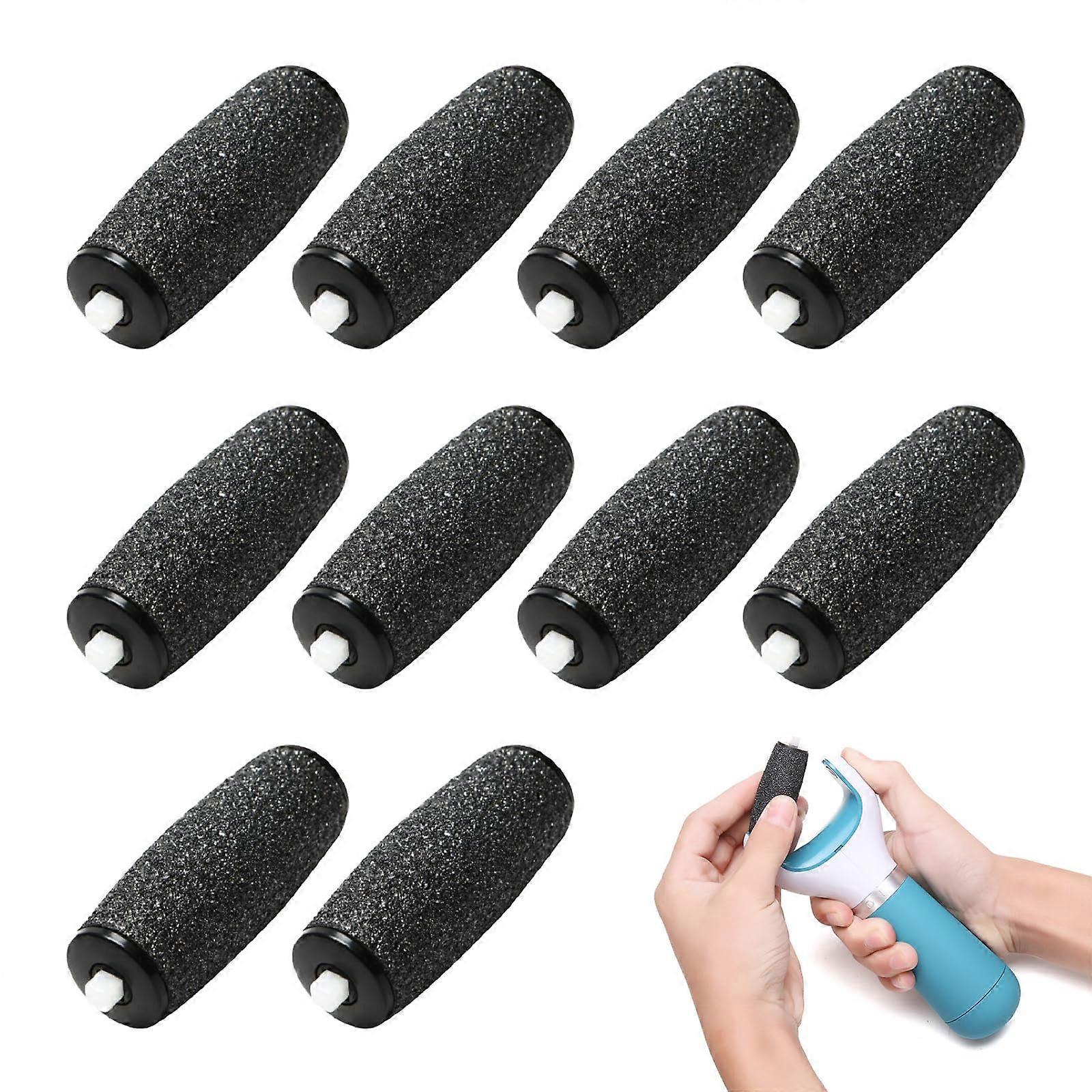 Scholl Replacement Rollers for Callus Remover, Extra Coarse, 10-Pack Foot Care Rollers for Pedicure, Compatible with Scholl Devices