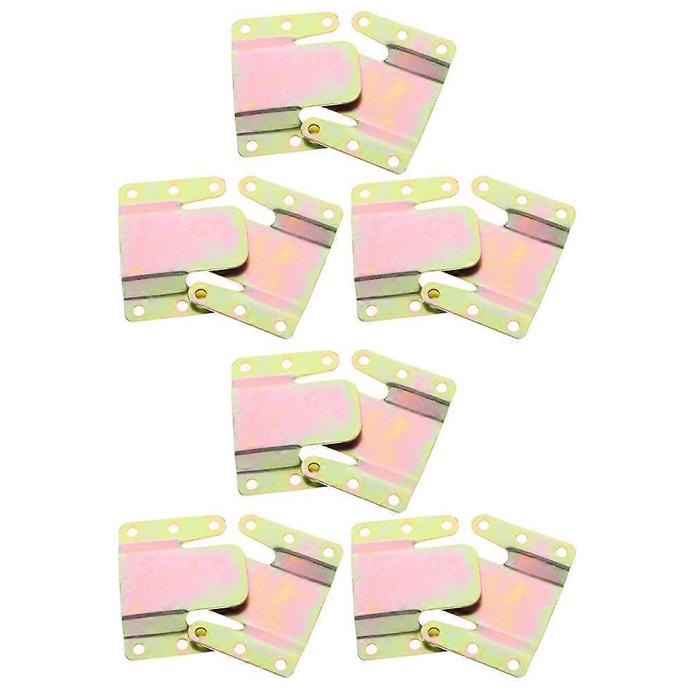 Modular Couch Connector Furniture Accessories Hexagonal Shape Golden Color 7.80X6.40X0.20CM 6 Sets