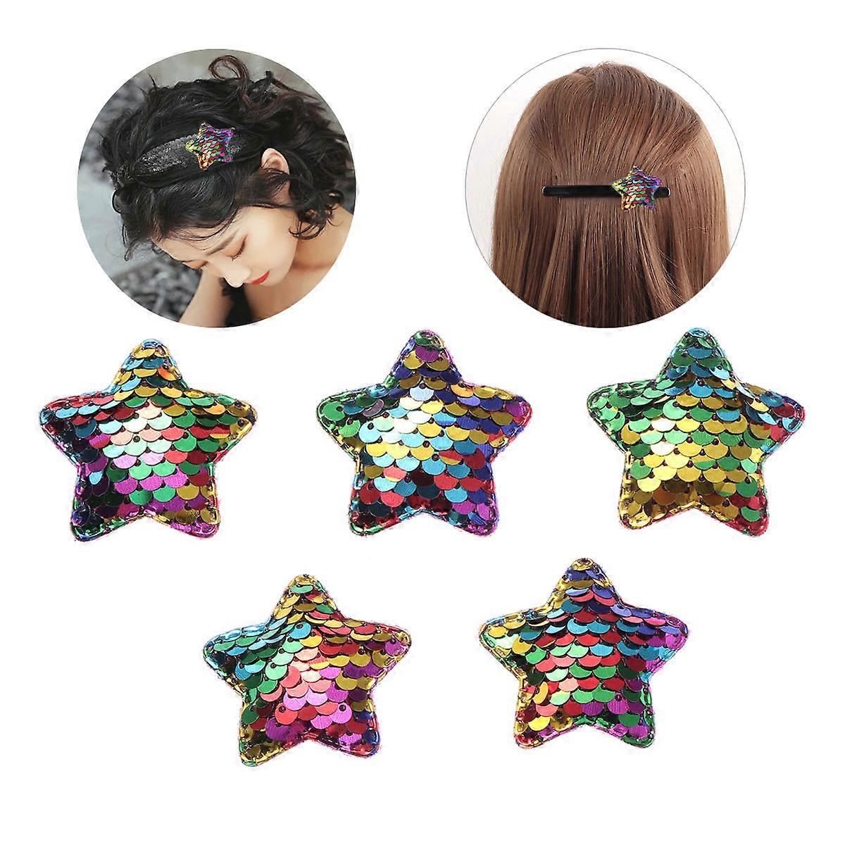 Sequins Accessories Star Shaped Patch for Party Decoration and Craft Projects 5Pcs