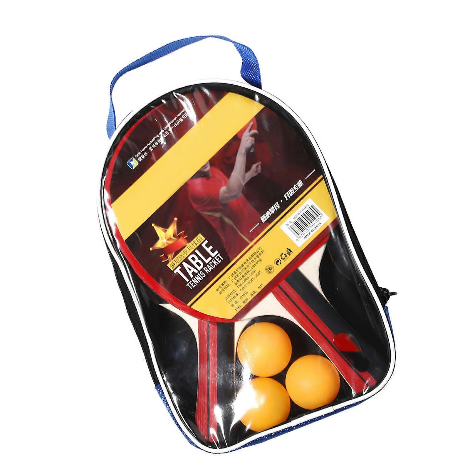 Professional Table Tennis Set Table Tennis Bats with 3 Sphere PingPong Rackets Training Table Tennis Bat Easy to Use Multicolor
