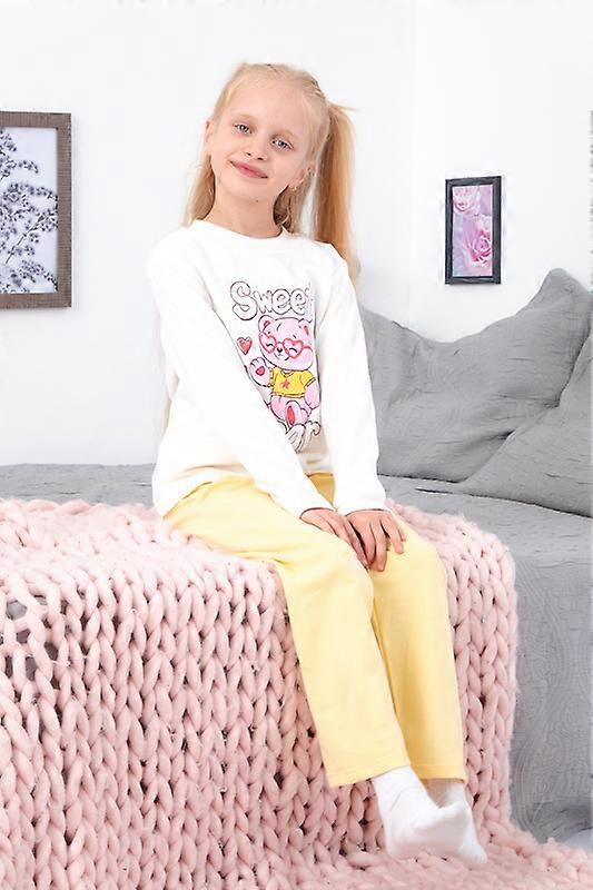 Girls’ Sleepwear Set – Soft Brushed Fabric & Elastic Waist,, Demi-season,  HC 6076-023-33-5