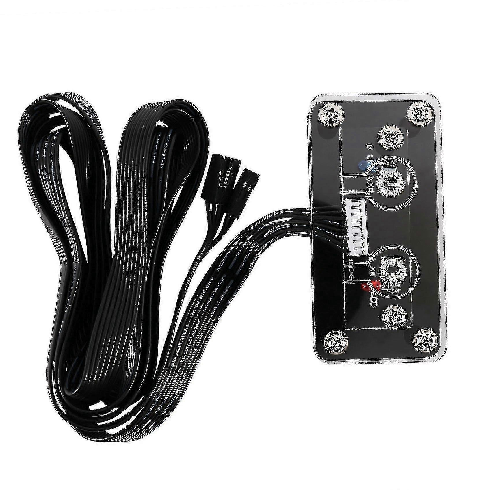 External Power Switch and Restart Button for Desktop Computer Case Power Supply Unitblack SZRH A-W