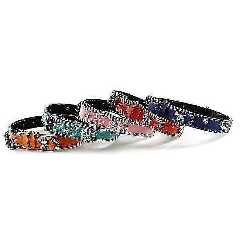 Soft Leather Dog Collar - Explosion-Proof & Durable Punch Collar for Medium & Large Dogs - Adjustable Size & Comfortable Fit