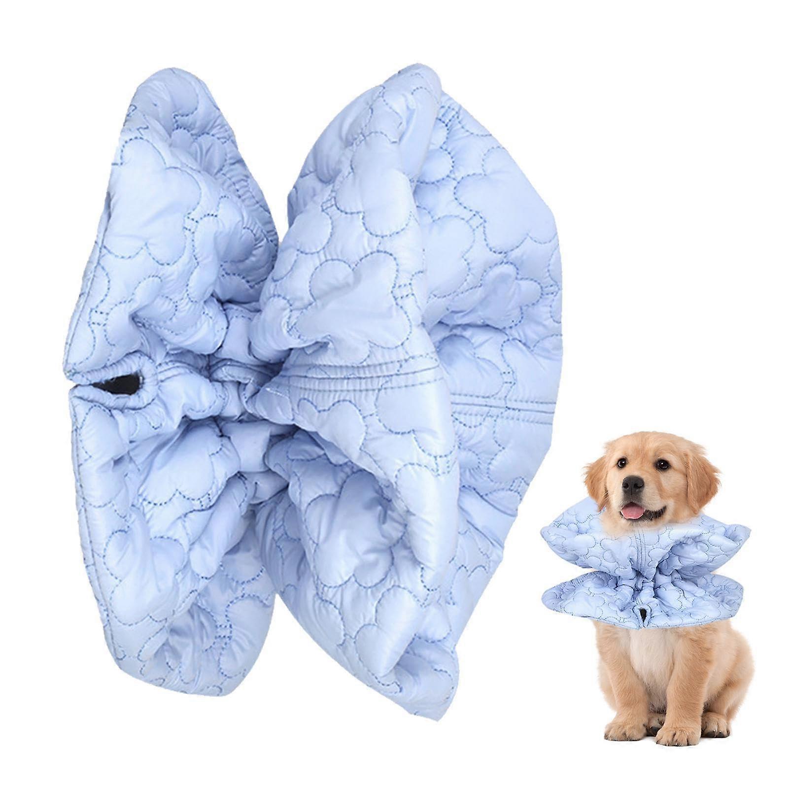 Cat Collars and Cones, Adjustable Waterproof Elizabethan Collar for Cats, Pet Grooming Recovery Cone, Blue Size Medium