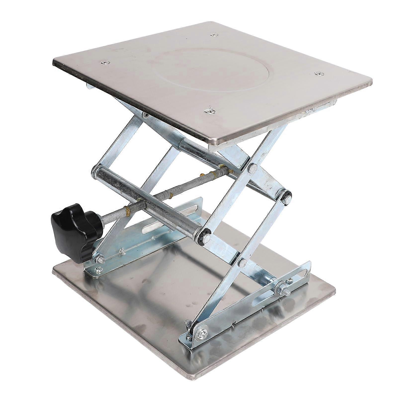 8 x 8 Inch Stainless Steel Lab Lifting Scissor Stand Platform, Expandable Height 75290 mm