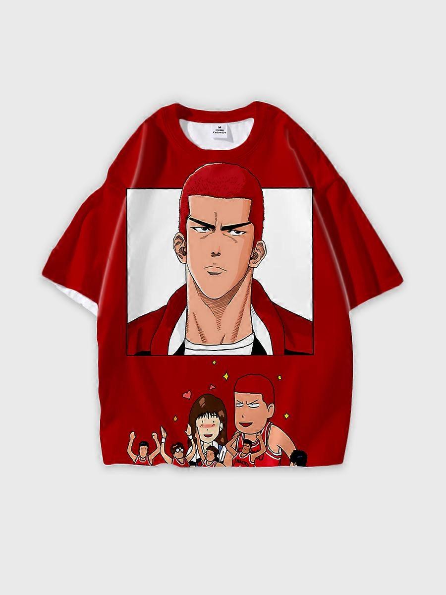 T-shirt round neck Role Pattern loose short sleeve C2813