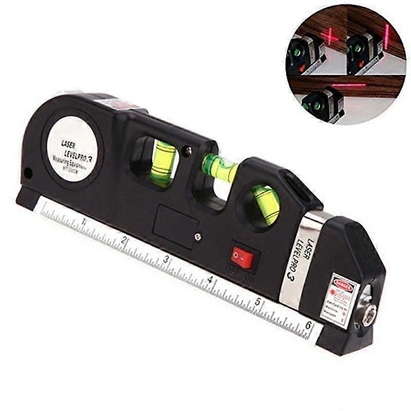 1PCS Laser Nivelliermessgerät Metrisches Lineal Gerader Linie Horizont Vertikales Maßband