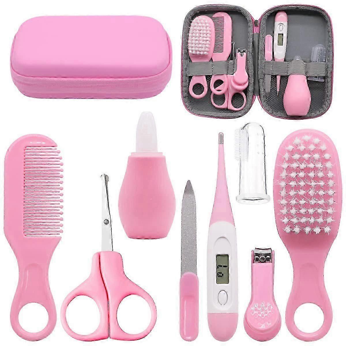 Baby care set baby nasal aspirator with 3 suction strengths and 2 sizes of silicone tips
