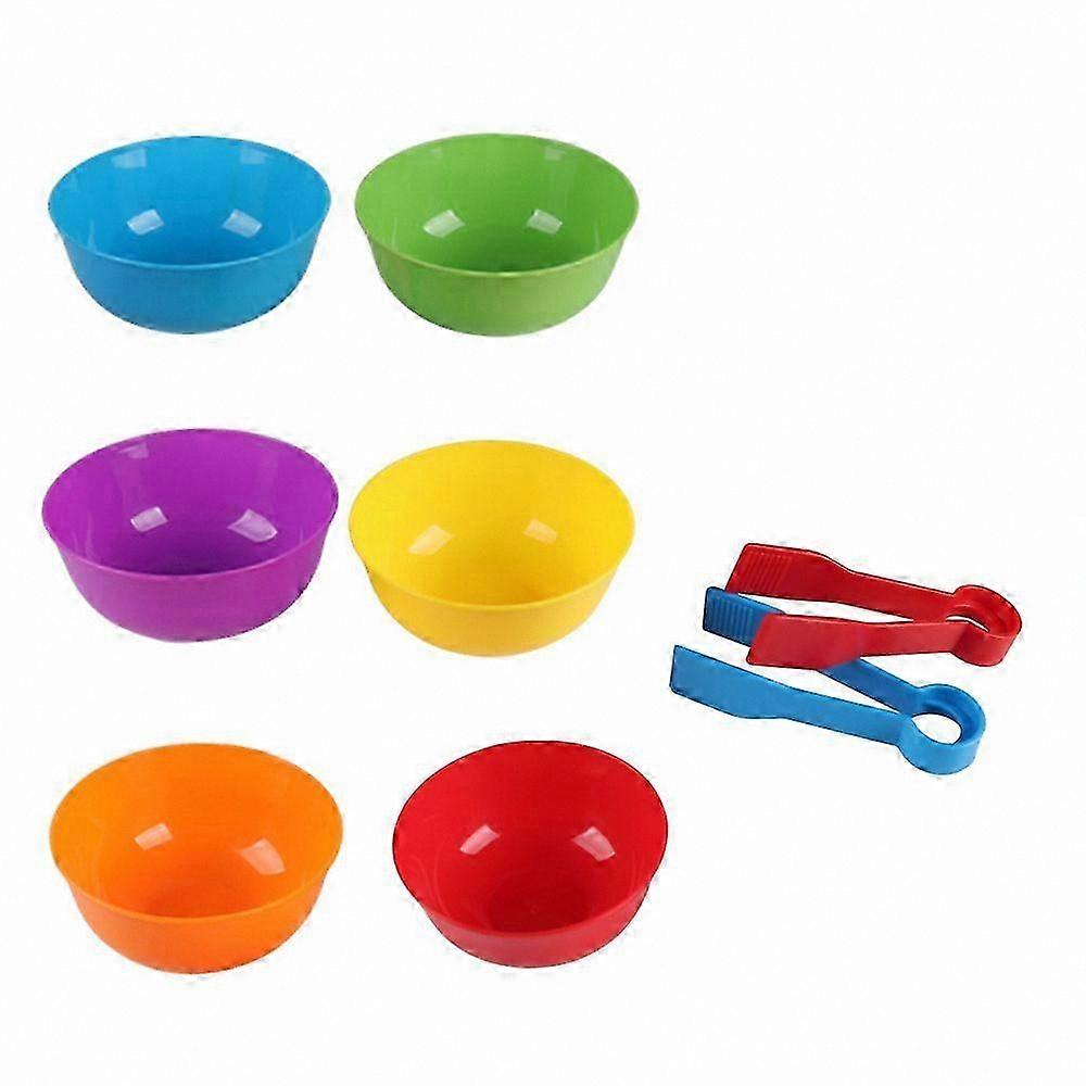 Soft Rubber Animal Sorting Puzzle for Kids - Colorful Matching Cups, Bowls, and Clips - Eonal Toy Set