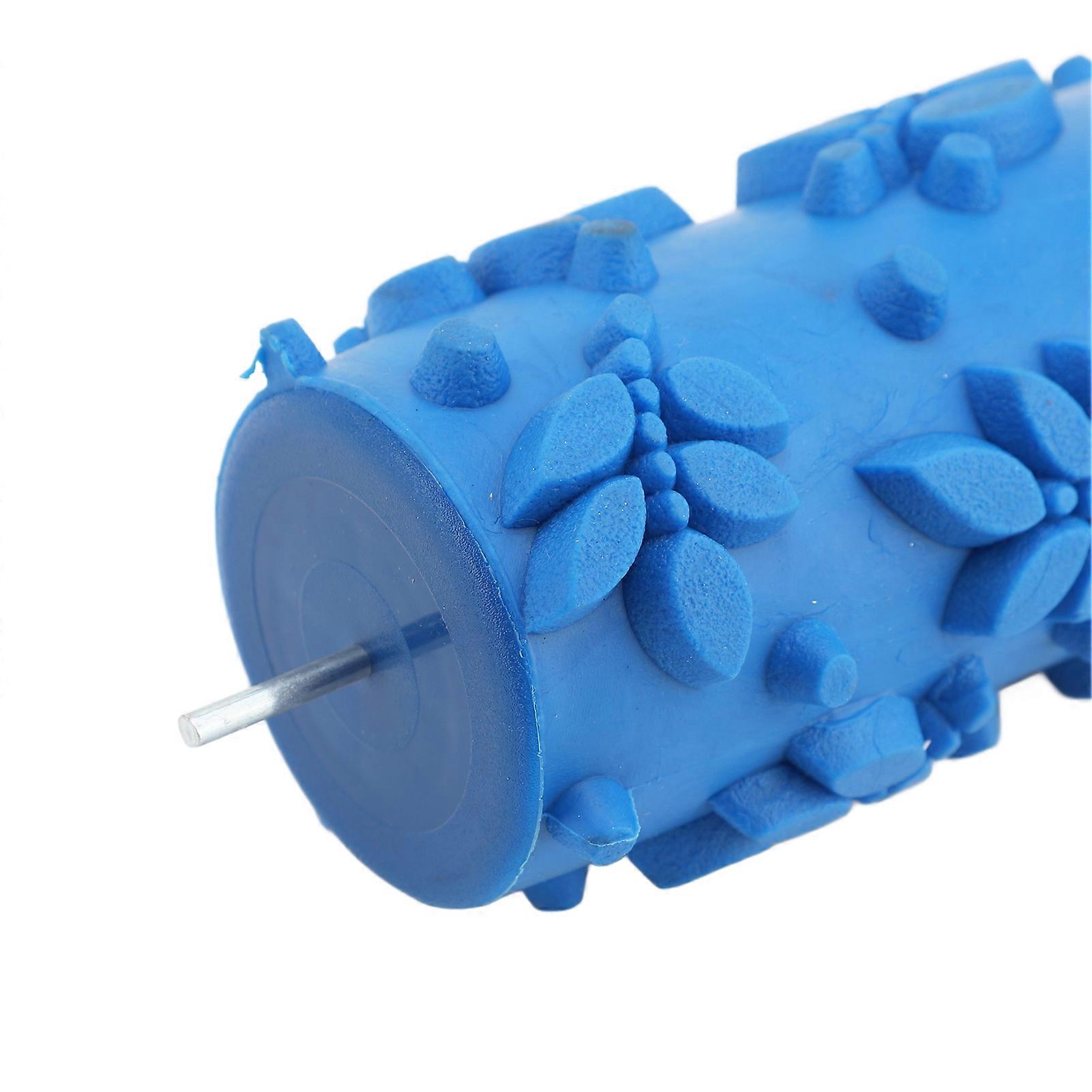 Pattern Paint Roller 5 Inch Rubber Reusable Versatile Decorative Art Texture Roller for Wall Door Cabinet 110Y