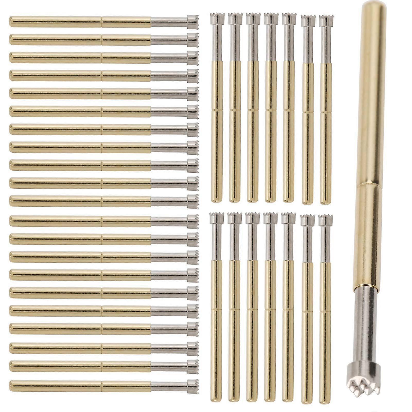 Spring Test Probe, Spring Pressure Test Probes, Spring Test, Test Pin, 100 Pieces, Pogo Pin Plug, 9 Claws, 2 mm, Industrial Medium P125 H