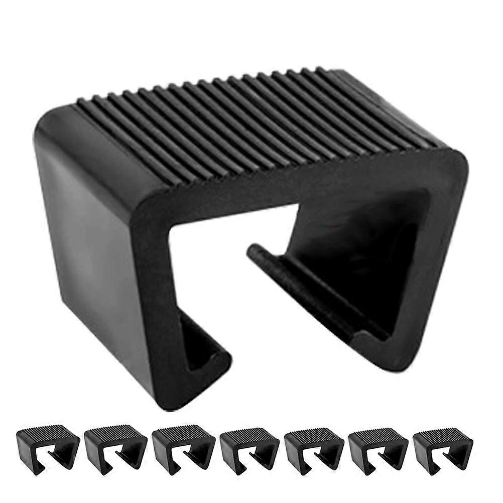 Patio Furniture Connector Clips 8Pcs For Outdoor Use Rattan Couch Fasteners In Black With Strong Connecting Function
