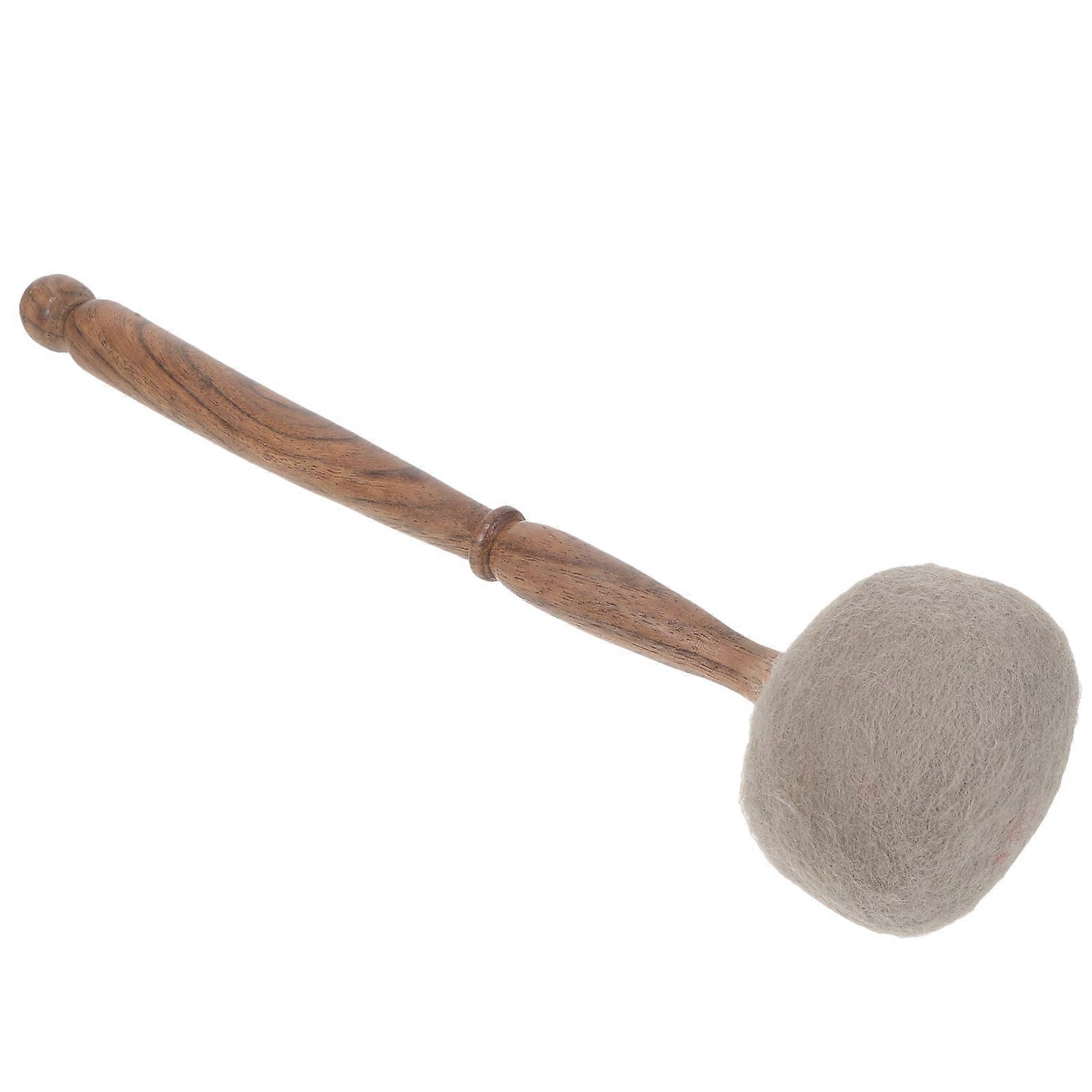 Grey Felt Singing Bowl Stick for Sound Bowl Meditation Lightweight Wooden Mallet 9.5 Inches