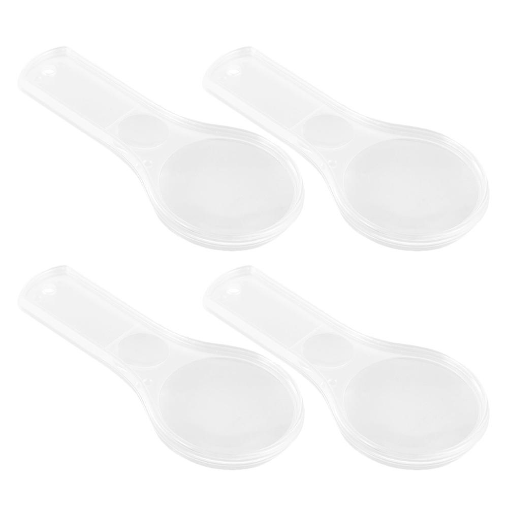 4 Pcs Acrylic 3x Magnifier Mini Handheld for Kids Home Classroom Observation 52mm