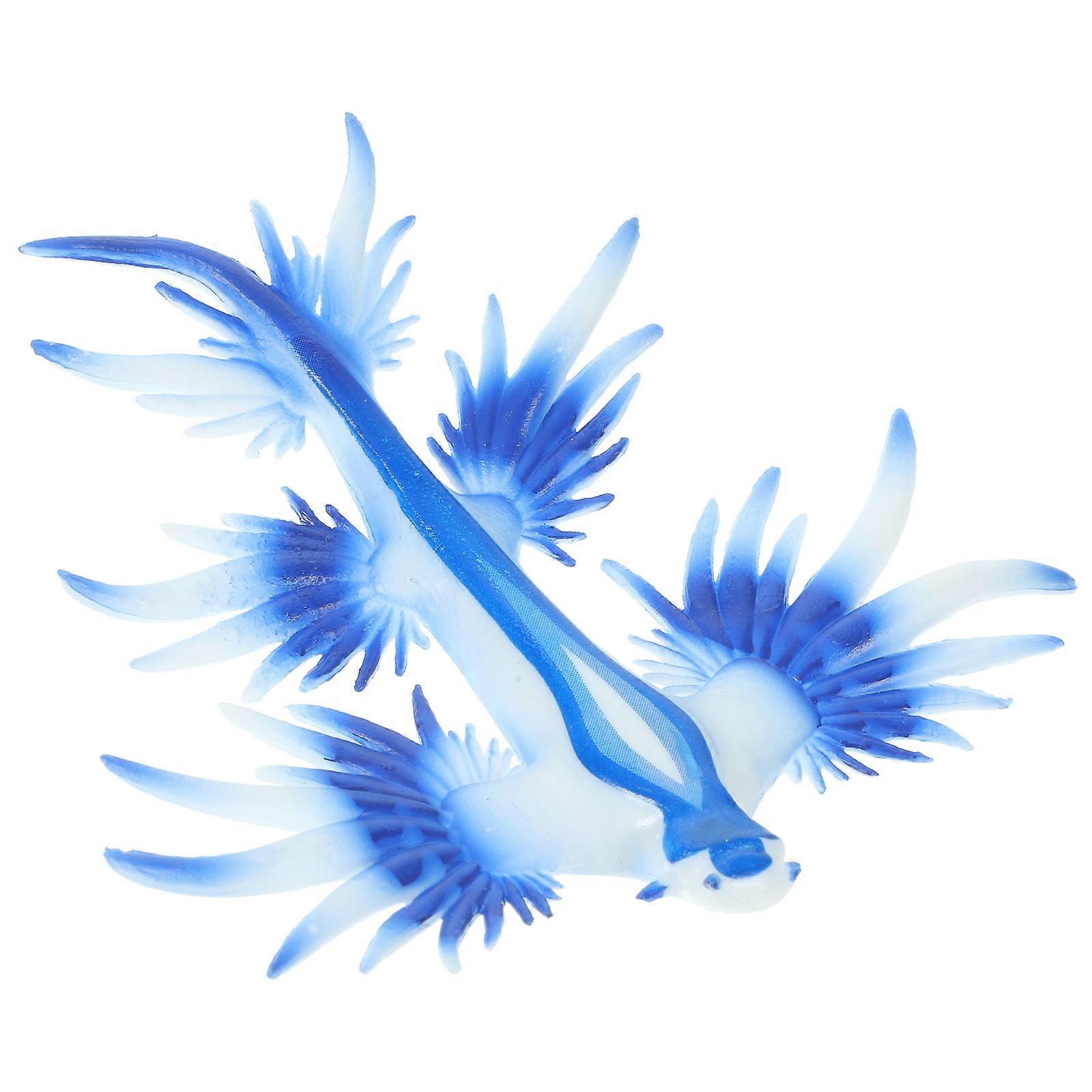 Simulation Sea Slug Model for Home Decor Plastic Sky-Blue Figurine