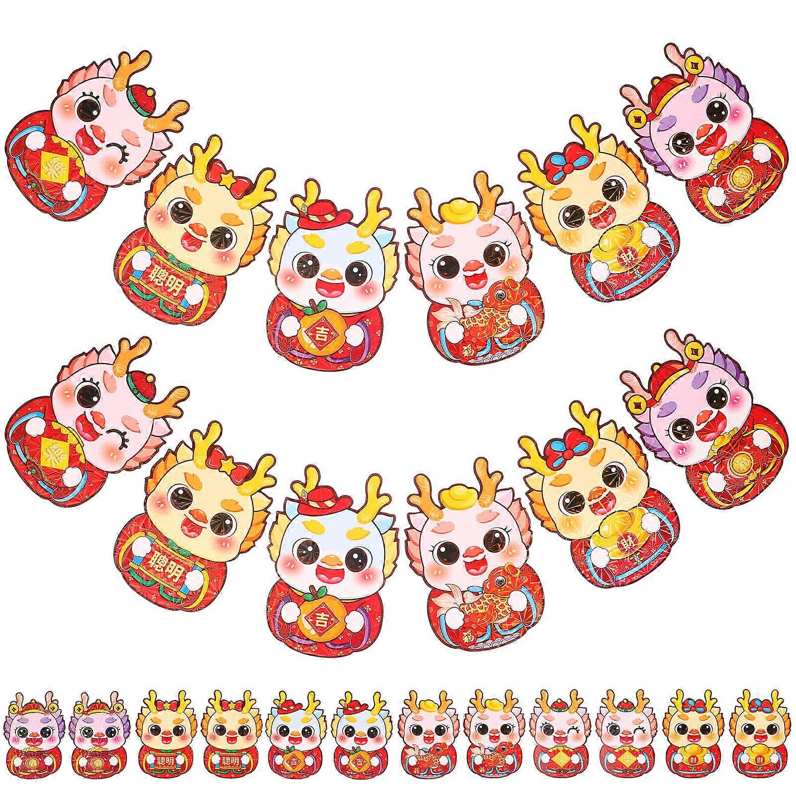 60Pcs Red Envelopes for Spring Festival Dragon Year Money Packets