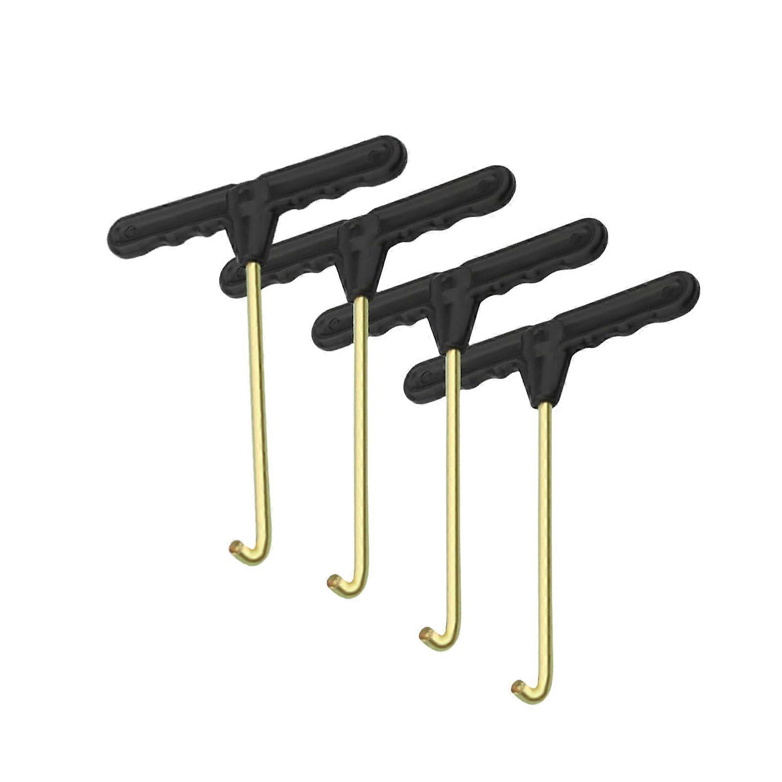 Tent Peg Extraction Tool, 4-Piece Set, Spring Finger Tool, Trampoline Spring Puller, Tension Spring Installer