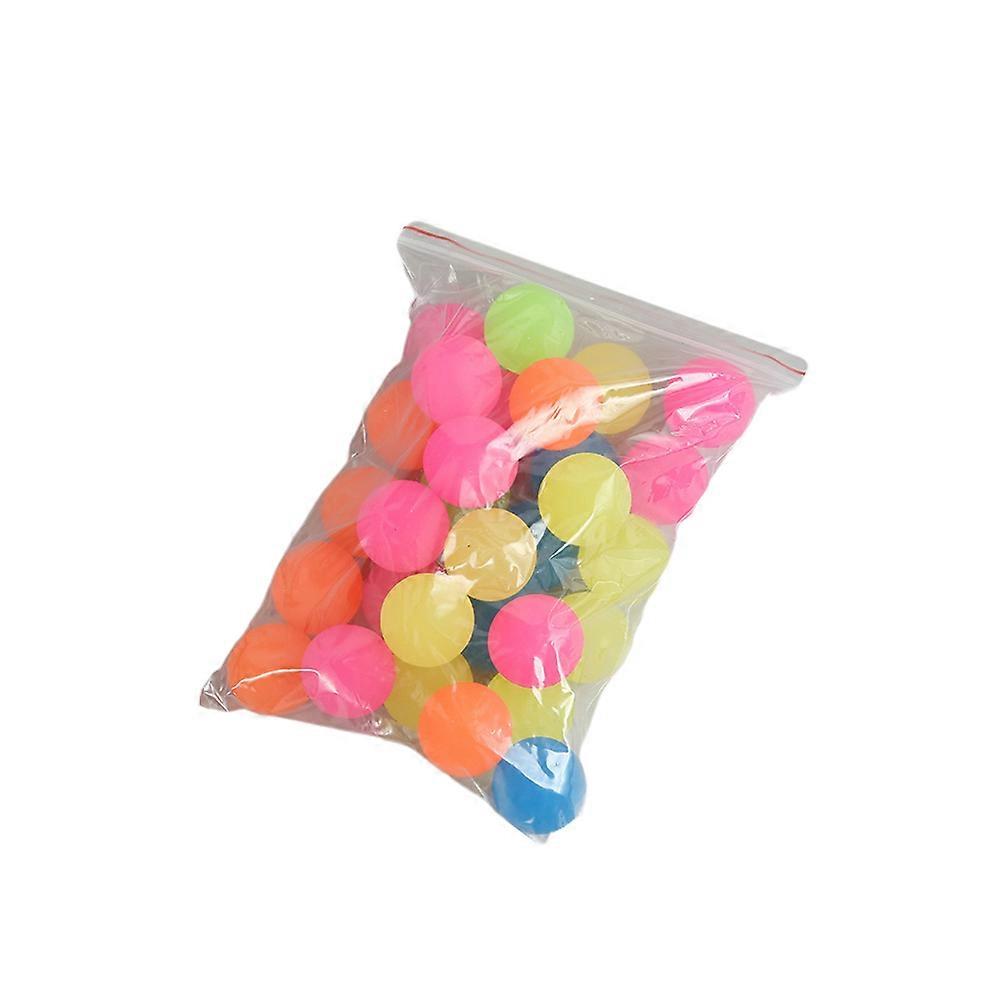 20pcs Fluorescent Rubber Jumping Balls for Solid Bouncy Play – Assorted Colors for Party Games and Playtime Activities