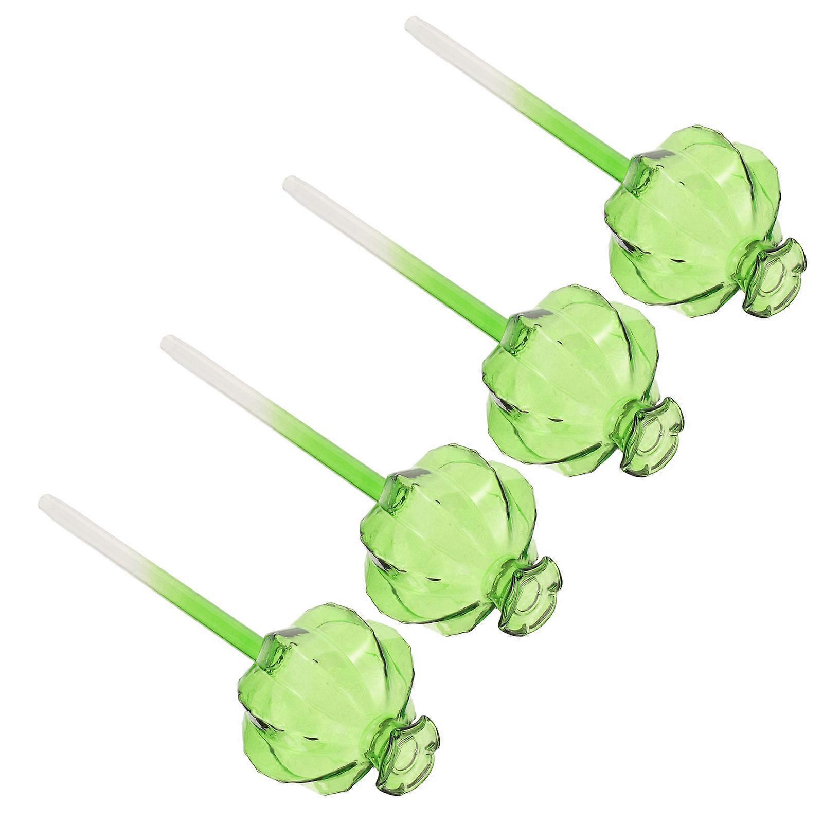 Automatic Watering Device Indoor Glass Plant Watering Tool Light Green Use Garden Self-Watering System 4Pcs