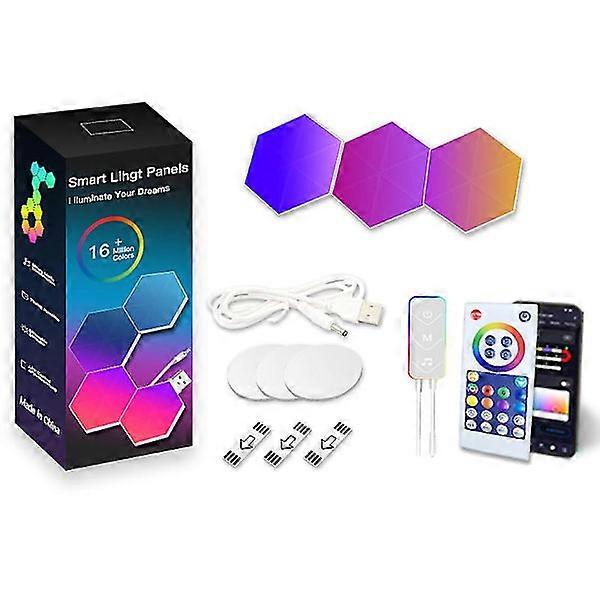 rgb bluetooth led משושה מנורת קיר אור מקורה אפליקציה שלט רחוק לילה אור מחשב חדר משחקים ליד המיטה