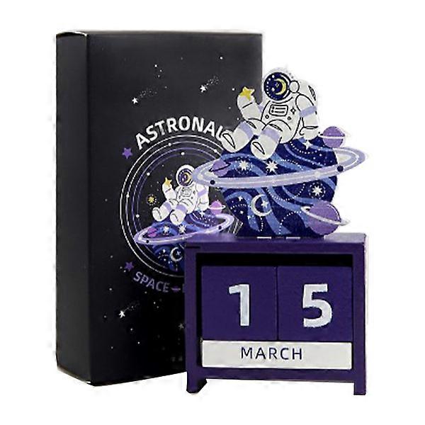 Wooden Perpetual Calendar Countdown Month Date Block Cubes Calendar Cute Desk Decoration Type 2