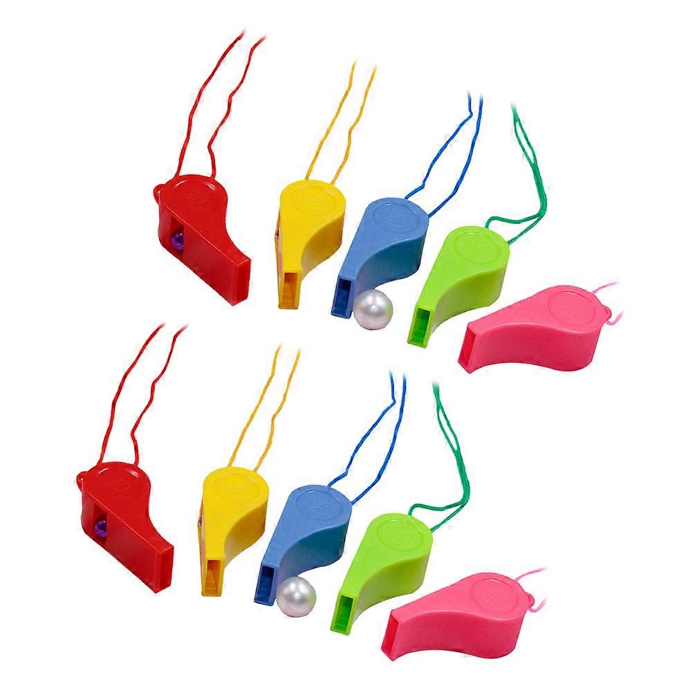 60pcs Colorful Plastic Whistles for Sports Toy with Assorted Color Perfect for