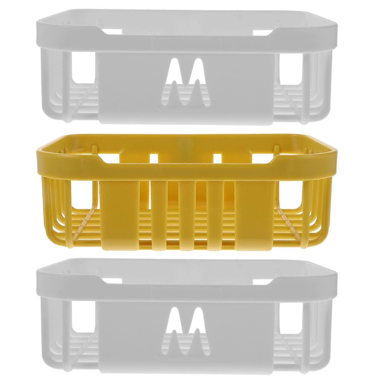 3 Sets Soap Storage Rack Hanging Bathroom Shelf Assorted Color
