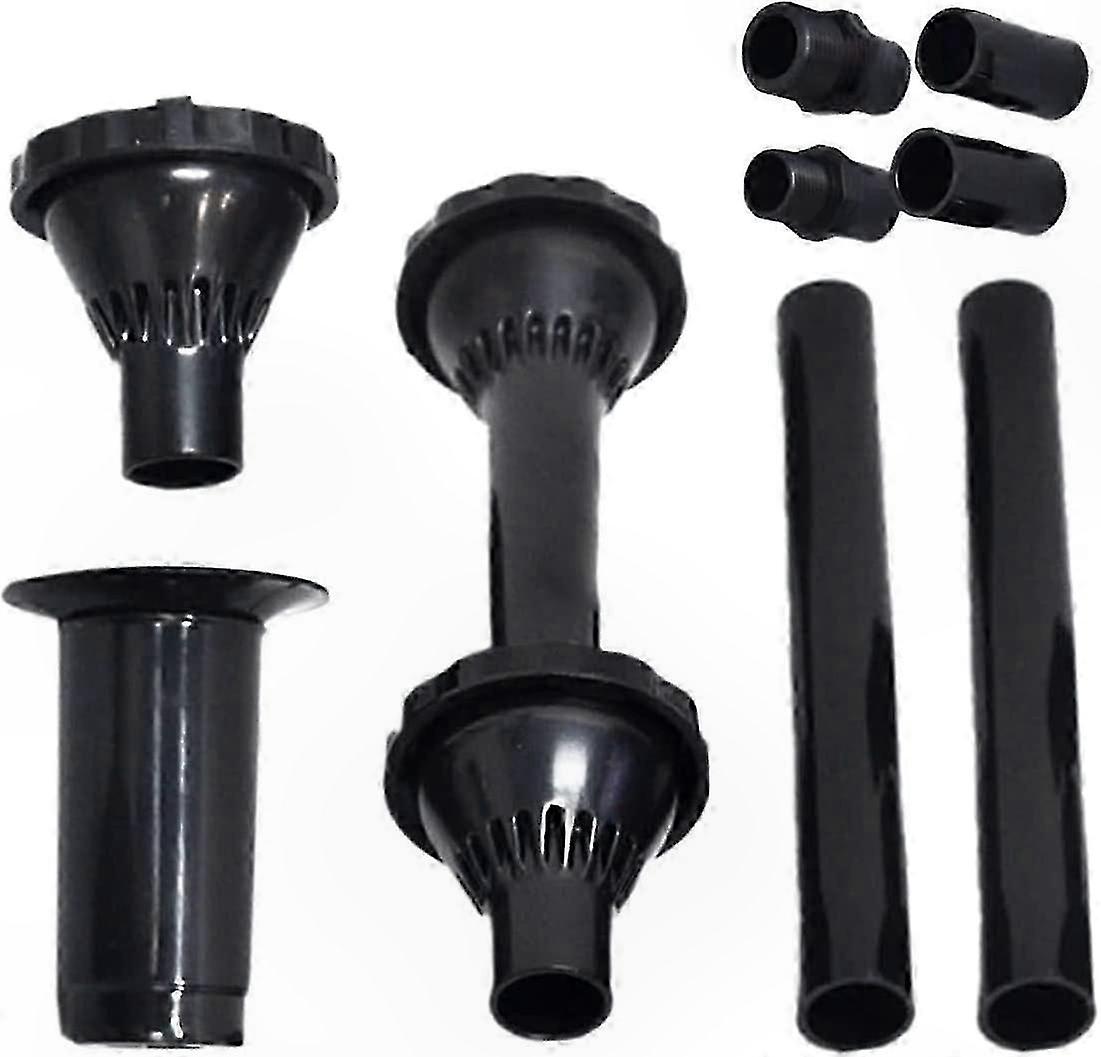 9-Piece Fountain Nozzle Kit with 3 Tip Options for Ponds and Water Features