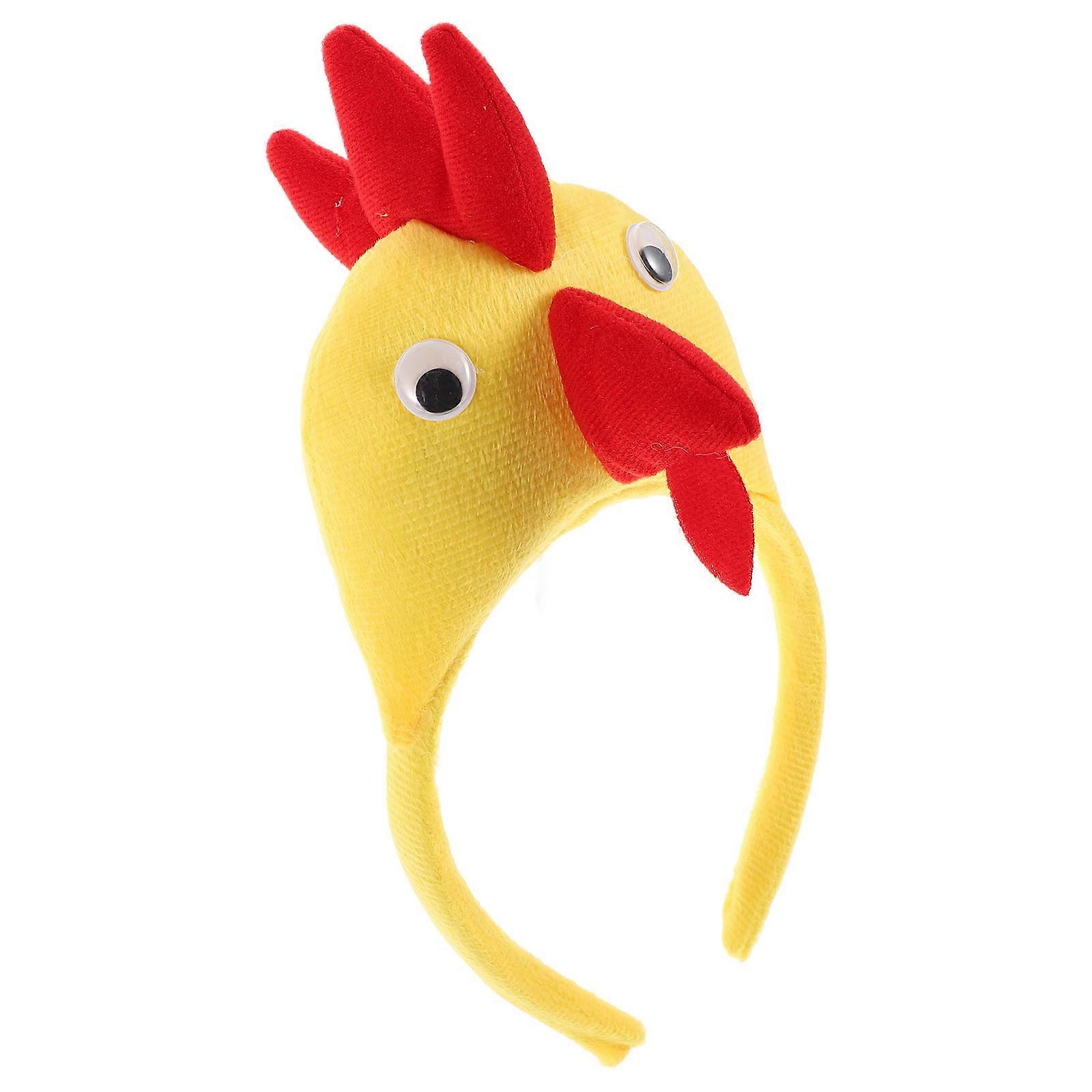 Funny Plush Chicken Hairband for Women – Comfortable Soft Cartoon Headwear for Cosplay, Dress Up & Festival Events – Universal Fit for All Hair Types