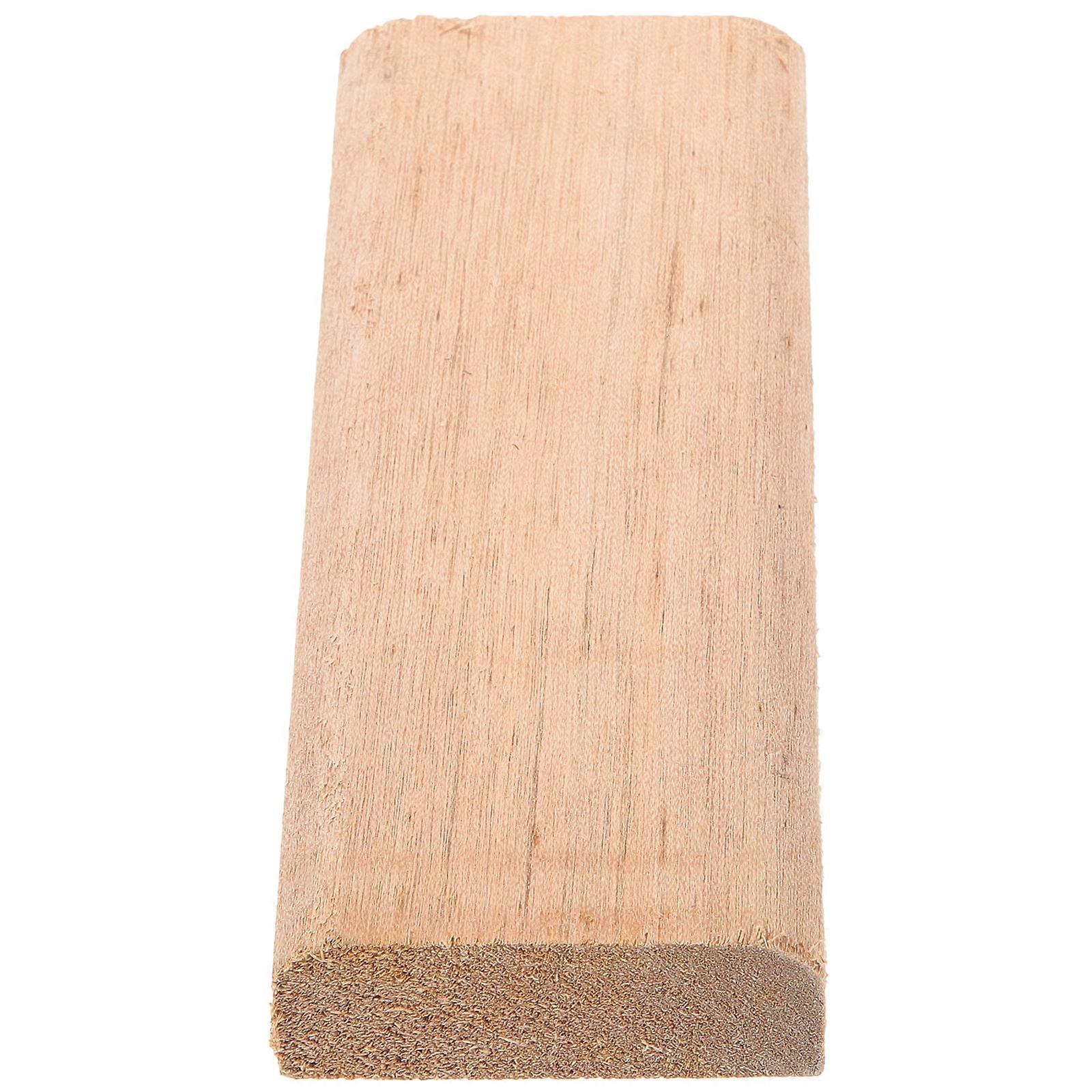 Acoustic Guitar Tail Block Wooden Replacement for Enhanced Sound Quality and Stability Beige