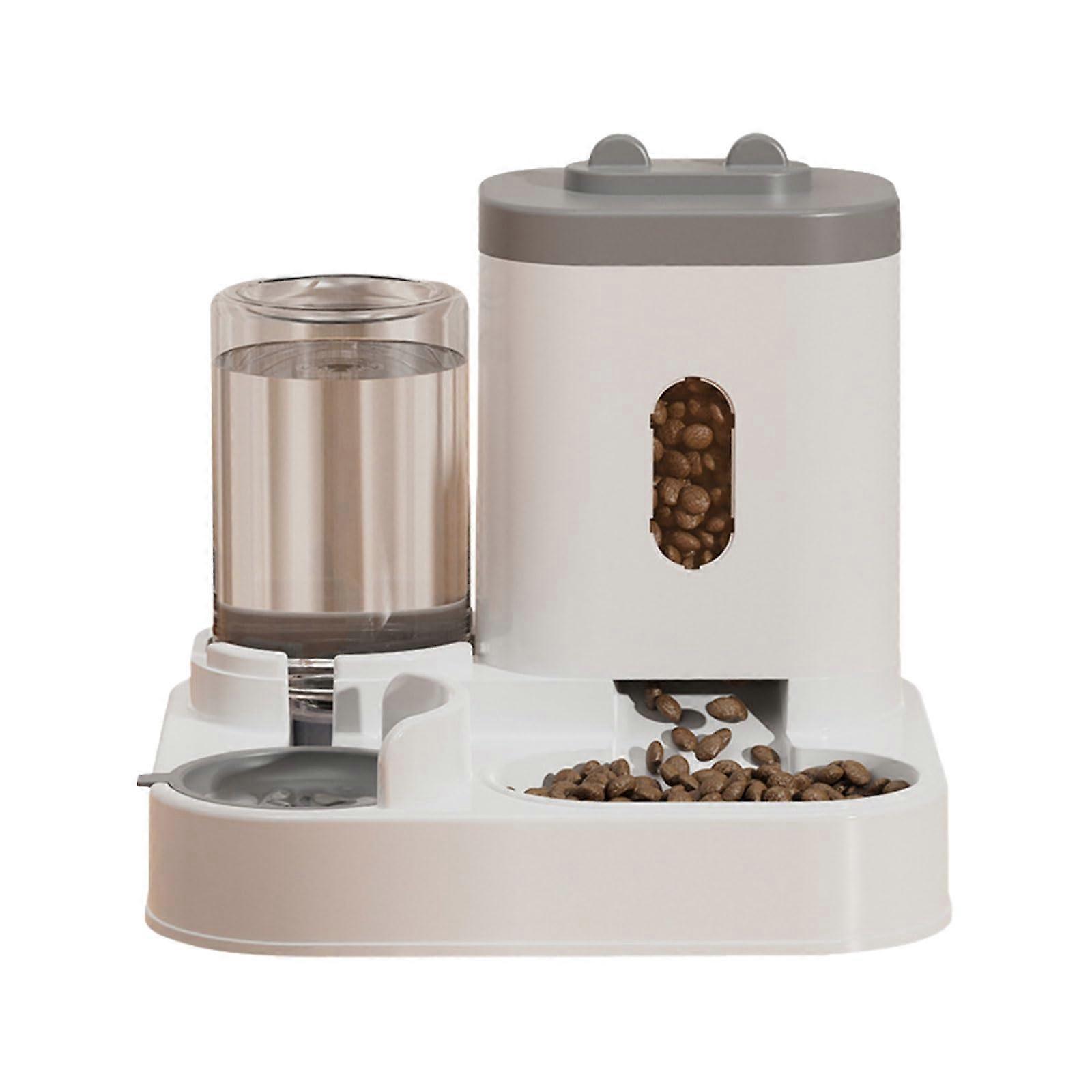 Pet Automatic Waterer Cats Feeder Food Container Bowl Automatic Water Fountain 2 in 1 Pet Large Dog Water Feeder
