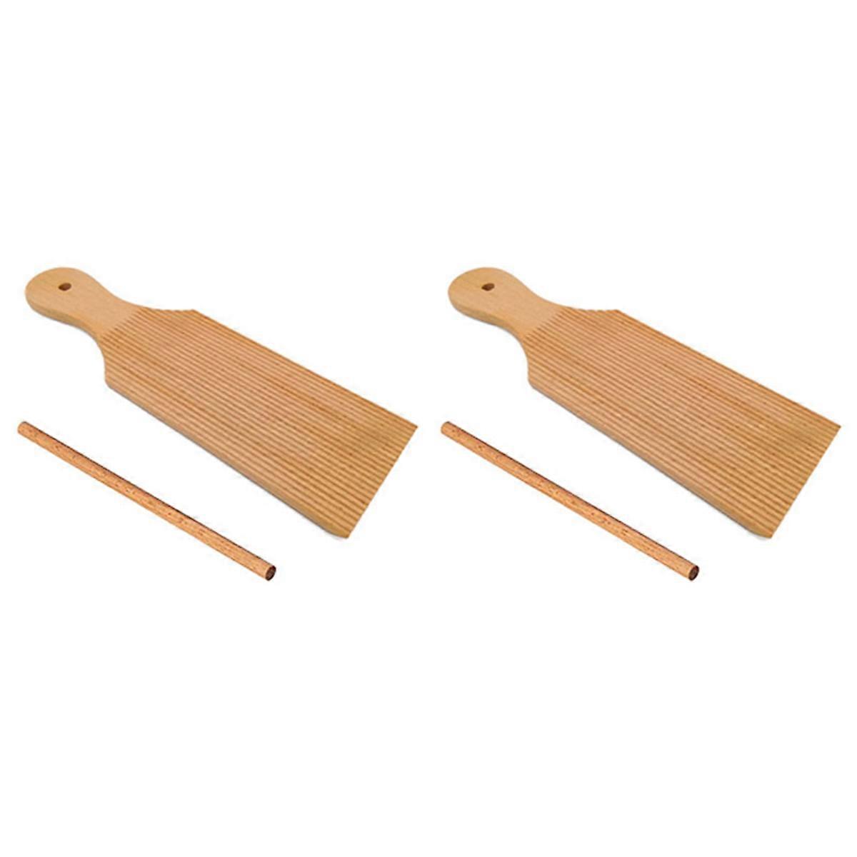 2X Noodles Wooden Butter Table and Popsicles Easily Make Homemade Pasta and Non-Stick Butter Pasta B