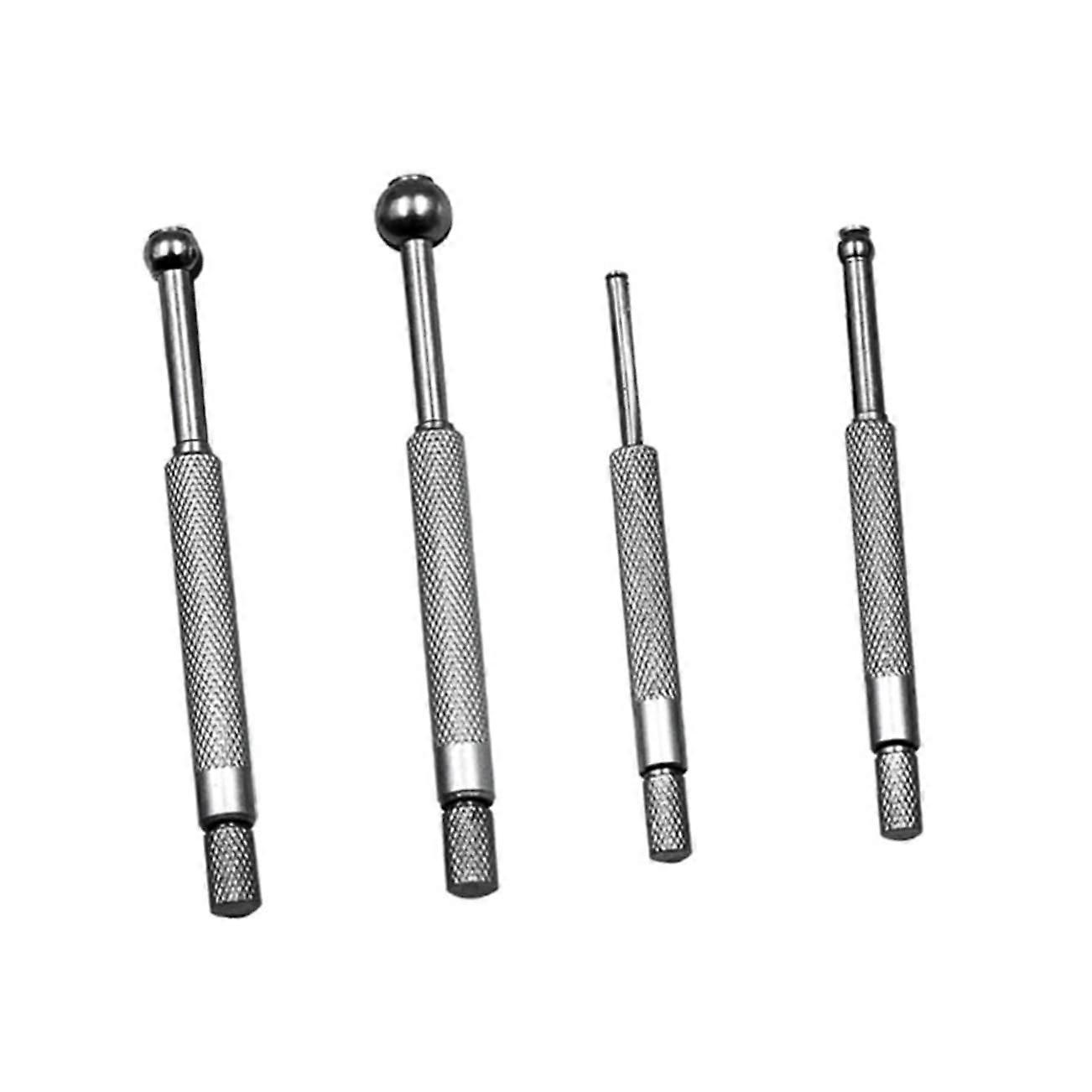 4piece telescopic gauge set for internal diameter with hardened spherical measuring faces for precise bore measurements and deeper applications.