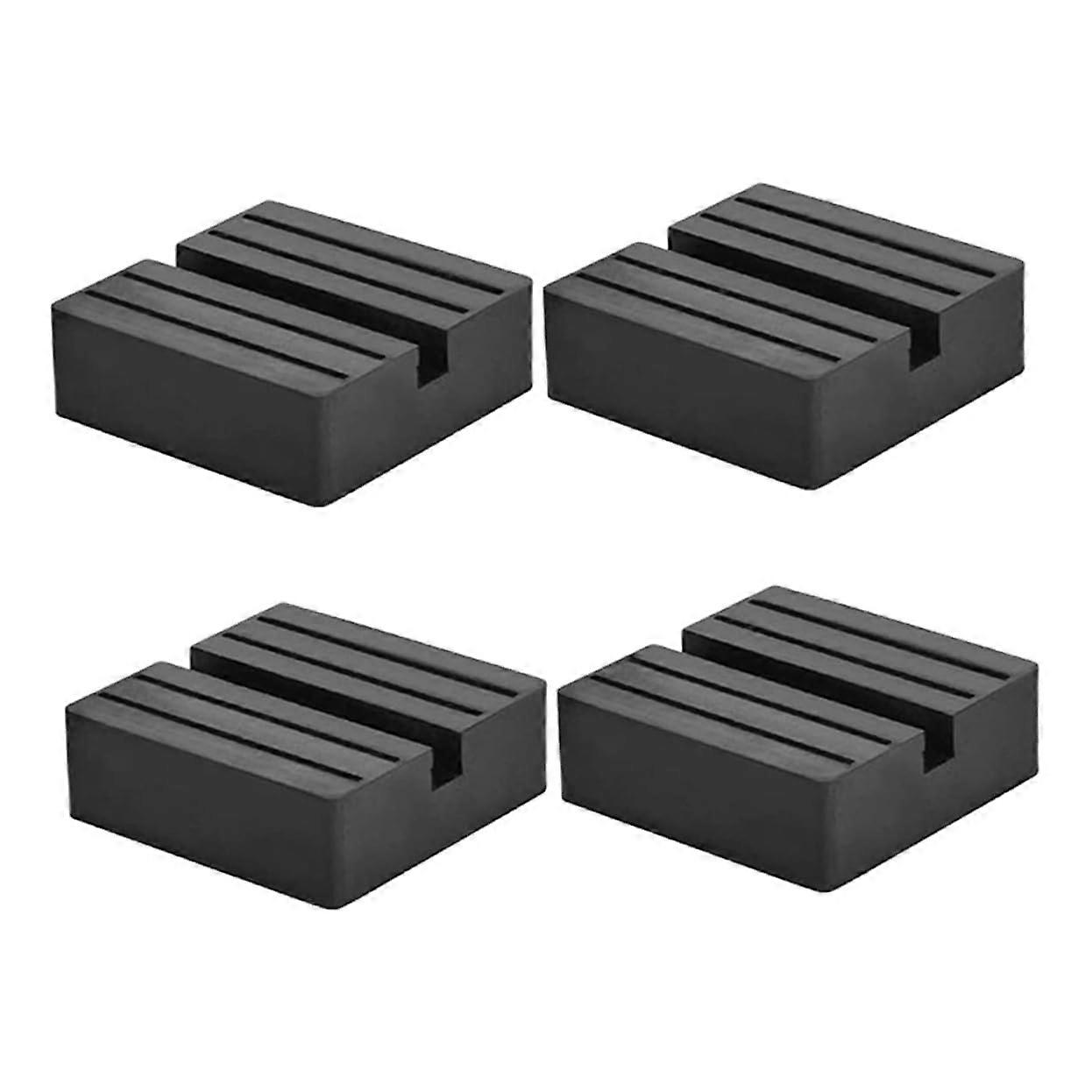 4 pieces rubber pad for jack, stable support for vehicle lifts, compatible with various car models for maintenance work.