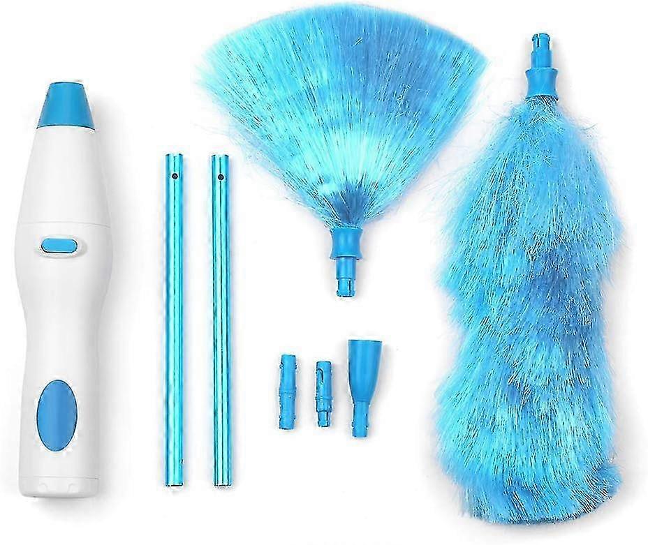 Cordless Electric Spin Duster - Portable Retractable Microfiber Dust Cleaning Brush for Hands & Feather Duster