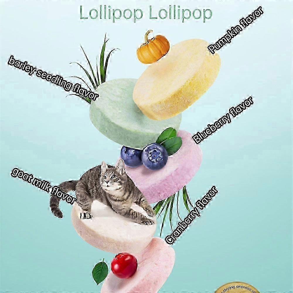 Lollipop Cat Snacks, Freeze-dried and Lickable, Multiple Flavors and Easy to Store