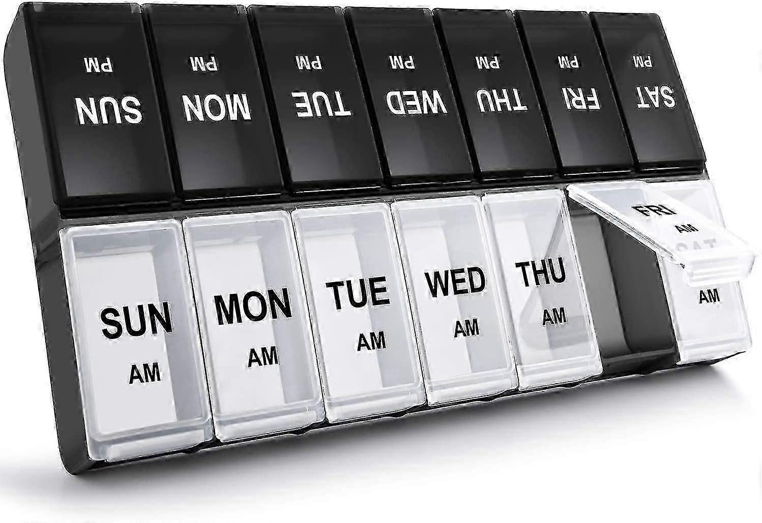 Extra Large Weekly Pill Organizer 2 Times A Day, Gelibo Xl Daily Pill Cases Boxes For Vita