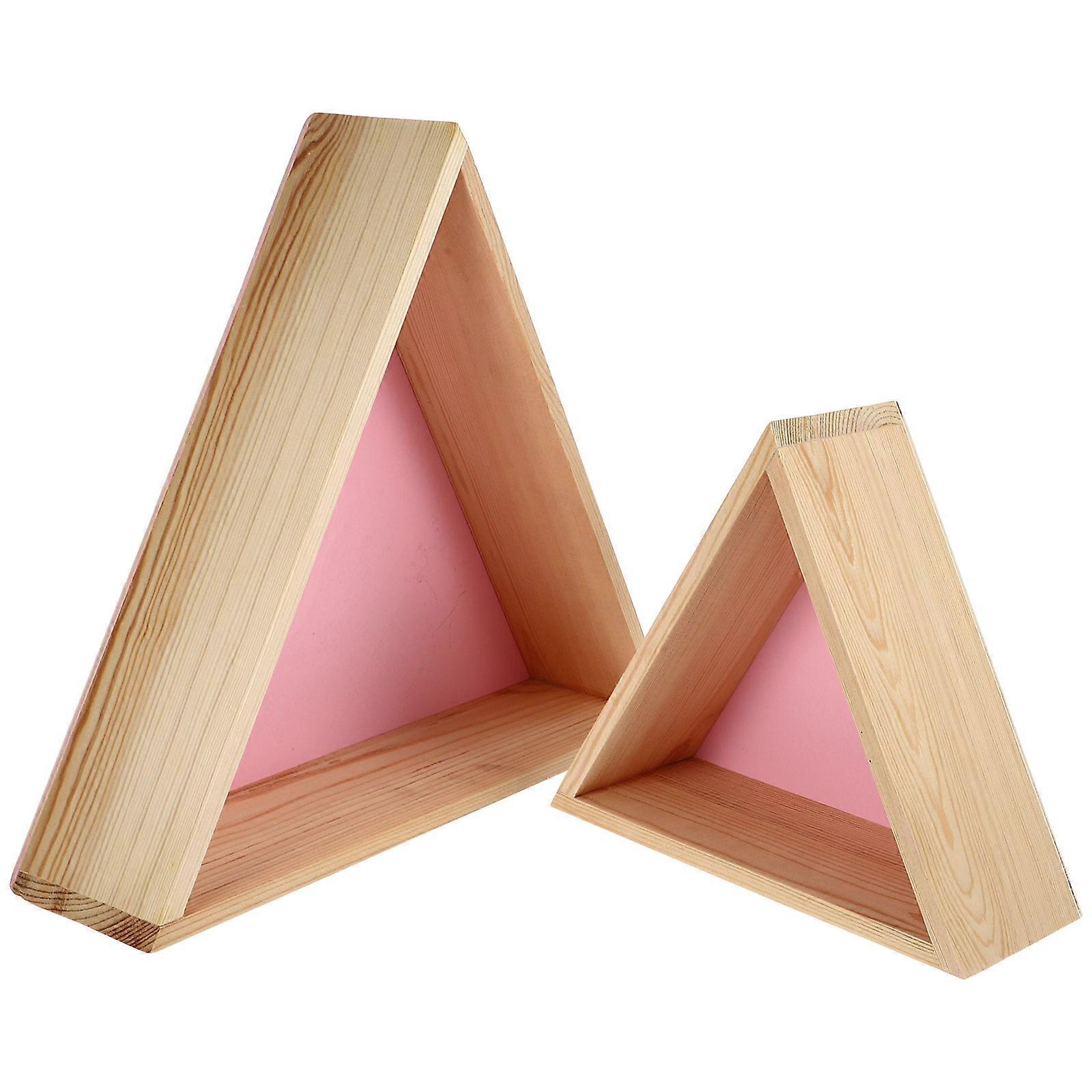 Pink Wall Mounted Storage Rack with Synthetic Material for Home Decor and Organization