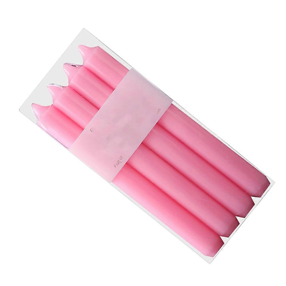Creative Color Long Taper Candles 4Pcs Ideal Atmosphere Creation For Candlelight Dinner Modern Style 20X2.2X2.2Cm