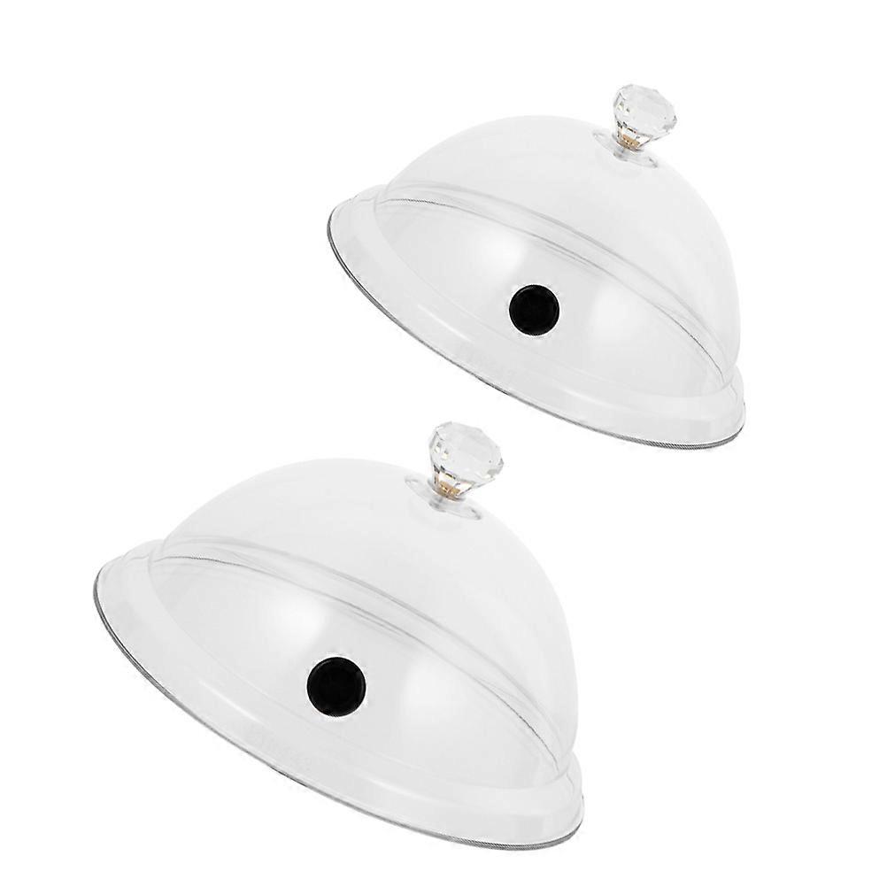 Food Dome Cover 2Pcs Kitchen Food Protection Solution For Gatherings 10.2X10.2X5.5In Elegant Design Keeps Food Fresher Longer