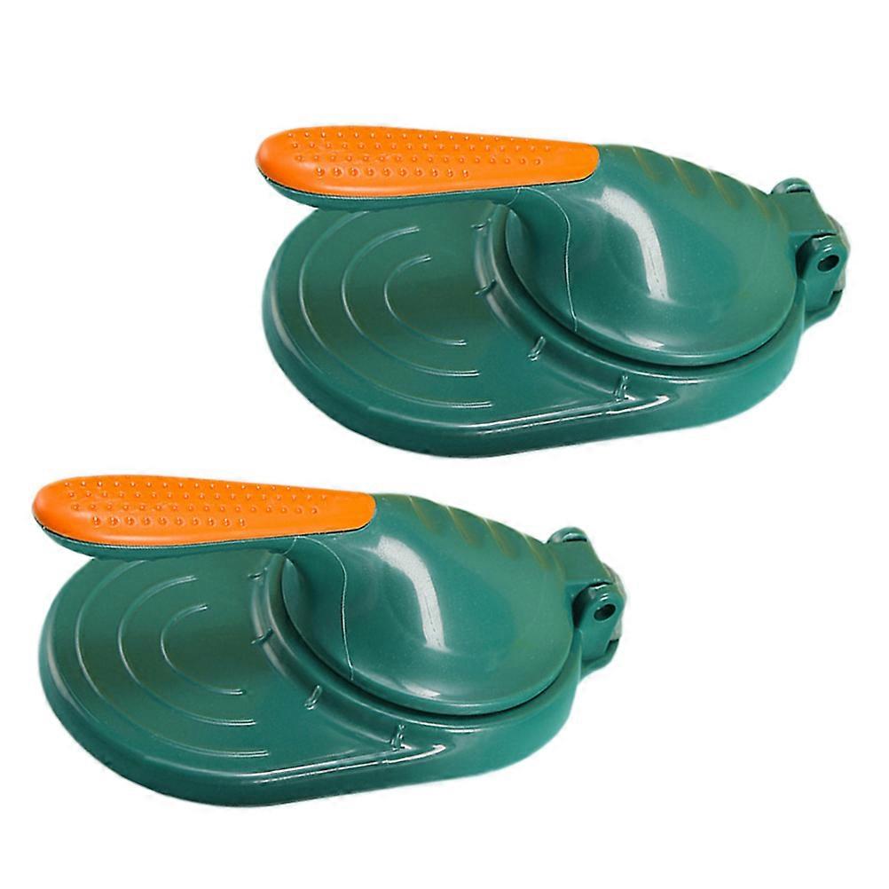 Dumpling Skin Making Tools 2Set Kitchen Dough Presser Molds For Cooking Dark Green Color Thickness Control