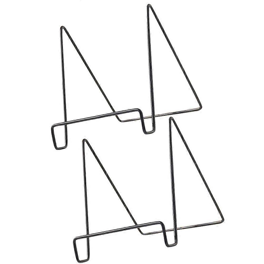 Black Metal Picture Stand for Decoration and Stable Display Frame 2 Pieces