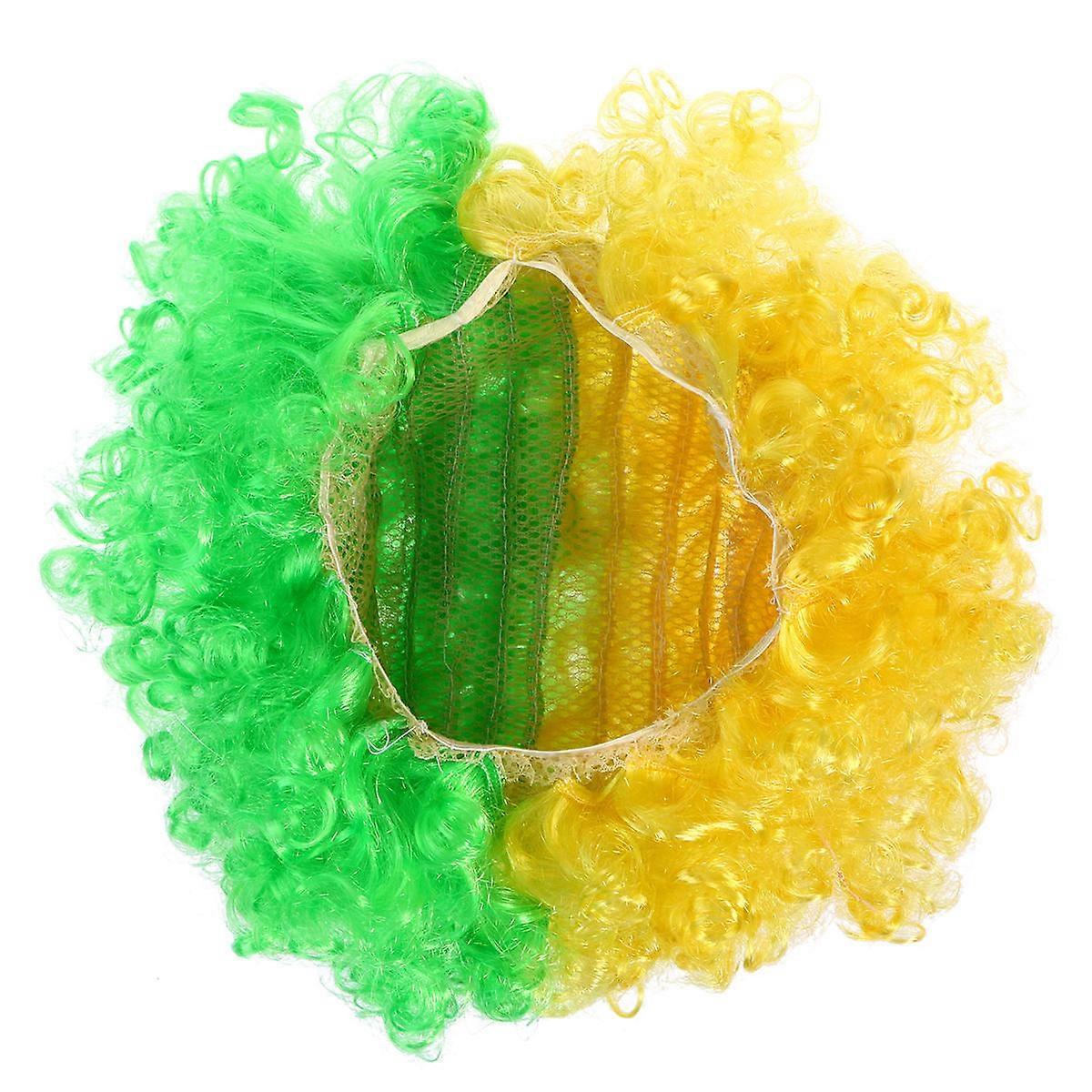 Clown Wig for Cosplay Soft and Comfortable One Size Fits Most Polyester Multi Color 7.5 Inches