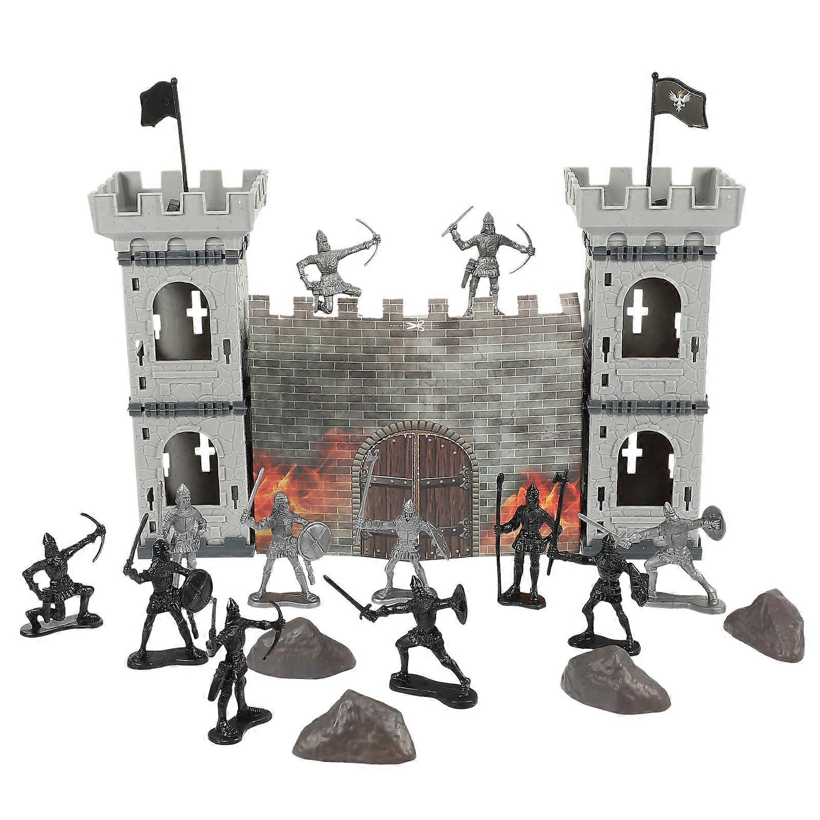 Castle Model War Model Set for Decor 1Set with Interesting Soldier Toys